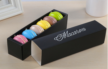hộp Macaron 6 bánh màu đen(5*18.5*5)-A